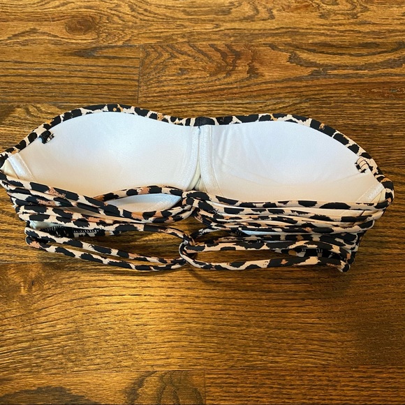 Cheetah Push-up Bandeau Bathing Suit Top - Picture 2 of 3